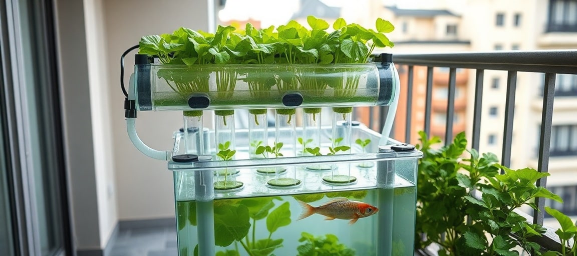 Aquaponie sur balcon ou terrasse : systèmes compacts