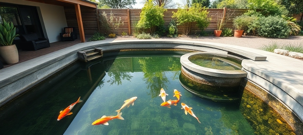 🏗️ Dimensionner un bassin koï pour l'aquaponie